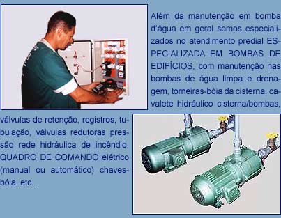 Vendas e Manutenção de Bombas d'água.